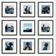 thumbnail image 1 of Marco de fotos con acabado de 30 x 30 cm, juego de 10 unidades para 20 x 20 cm, con tapete, 1 of 8