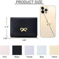thumbnail image 3 of Personalized Name Customized Initials Wallet Fashion Wallets Girls Cute Coquette Bow Small Wallet Aesthetic Card Holder ID Window Purse for Women,Black, 3 of 7