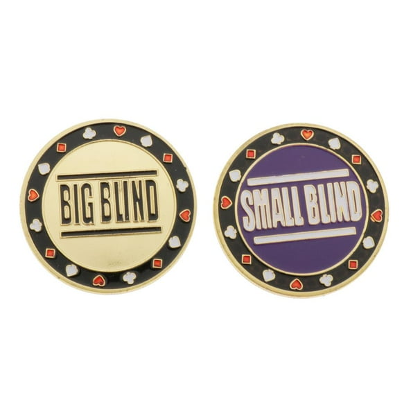 Esquirla 2Pieces Dealer Button Chips Blind Big/Small Texas Holdem Blackjack Game Accs