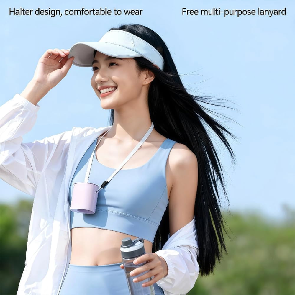 Car Clip on Air Conditioner Fan – USB rechargeable fan with powerful semiconductor cooling, lightweight and portable for cars, beaches, or umbrellas.