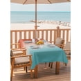 thumbnail image 2 of Outdoor Tablecloth with Umbrella Hole for Patio/Picnic/Party/Camping, Red Light Blue Ombre Waterproof Table Cloth Rectangle Table Cover Washable, Abstract Modern Art Aesthetics (52"x 70"), 2 of 8