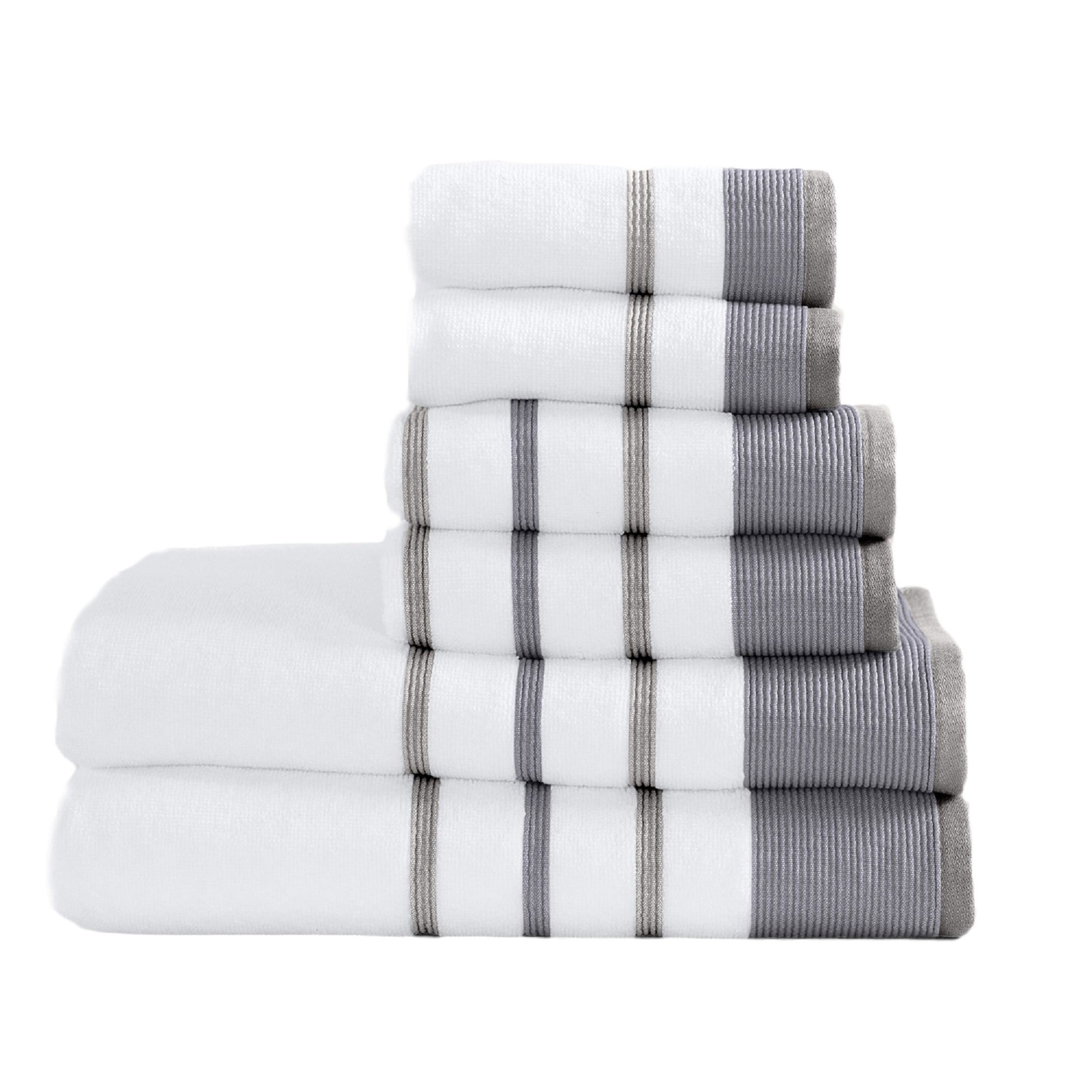 Great Bay Home Noelle Turkish Cotton Bath Towel Collection - Walmart ...