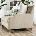 thumbnail image 3 of Furniture of America Cacao Transitional Chenille Upholstered Loveseat in Beige, 3 of 8