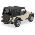 thumbnail image 2 of Bestop 79122-01 Jeep Wrangler with Door Skins with Clear Windows Sailcloth Replace-A-Top, Black Fits select: 1997-2002 JEEP WRANGLER / TJ, 2 of 2