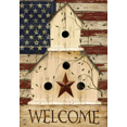 thumbnail image 3 of Americana Welcome House Flag Primitive Patriotic 28" x 40", 3 of 3