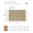 thumbnail image 2 of Brown Farmhouse Washable Area Rug 3'x5', Vintage Country Monochrome Textured Woven Cotton Tassels Kitchen Rugs, Non Slip Indoor Door Mat Throw Carpet for Entryway Living Room Nursery Laundry Room, 2 of 9