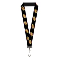Mattel Lanyard, Uno Game Logo Black Red Yellow, Elastic