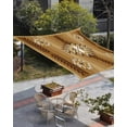 thumbnail image 3 of Sun Shade Sail 6.5x10Ft Boho Moroccan Brown Gradient Striped Geometric Uv Block Sunshade Canopy Outdoor Shade Cover Rectangle Shade Cloth For Patio Garden Yard Deck Pergola, 3 of 6