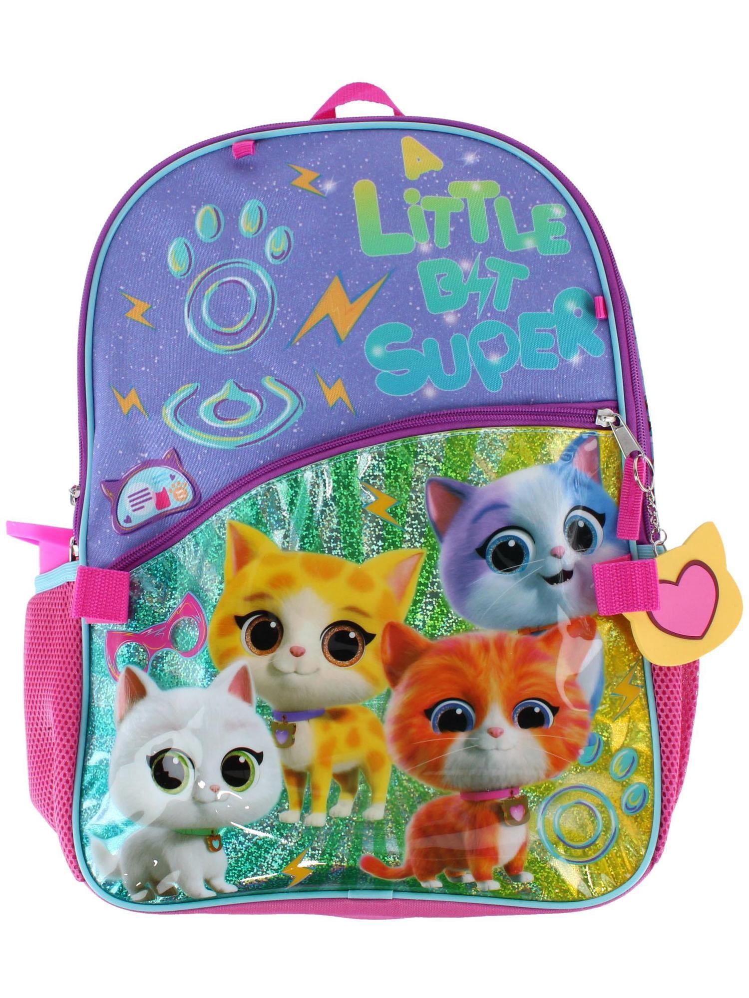 U.P.D., INC Girl's SuperKitties 16 Inch 5pc Backpack