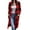 Red, variant on BLTIBY Women Coat Trench Jacket Fall Winter Plaid Print Button Plush Peacoat Mid-Length Loose Cardigan Overcoat Long Sleeve Tops with Pockets Black XXL