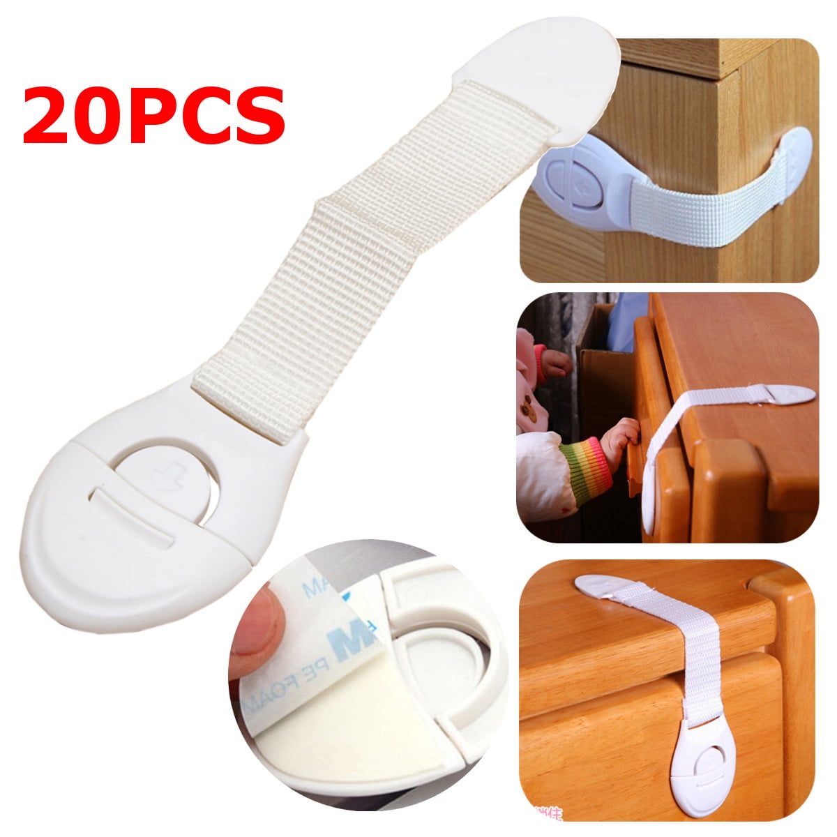 20x Toddler Baby Kid Child Safety Lock Proof Cabinet Drawer Fridge Cupboard Door