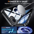 thumbnail image 2 of ShieldPlus for iPhone 16e Case Magnetic Compatible with MagSafe, Built-in Screen Protector Full Body Military Grade Drop Protective Phone Cover Clear Case for iPhone 16E 6.1" 2025,Black, 2 of 5