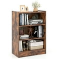 thumbnail image 1 of Patiojoy 3-Tier Bookcase Open Bookshelf Cube Storage Organizer Floor Standing Display Bookcase with Adjustable Shelves Rustic Brown, 1 of 9