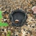 thumbnail image 2 of Plato de comida para reptiles Unique Bargains de resina, plato de comida para lagartos, tazón de agua para tortugas 3.54"x3.54"x0.98" Negro, Gris, 2 of 6