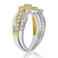 thumbnail image 2 of Vir Jewels 1 CTTW Diamond Wedding Ring Bridal Set for Women 14K White and Yellow Gold Square, 2 of 10