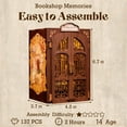 thumbnail image 2 of Kit de bricolaje en miniatura para casa y habitación, libro, libro Fsolis Bookshop Memory, 2 of 7