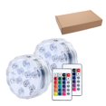 thumbnail image 1 of Luces LED sumergibles RGB de 10 LED, estanques, luces de 7 colores con Controlador de 2 luces 2 Sunnimix Luz de piscina, 1 of 8