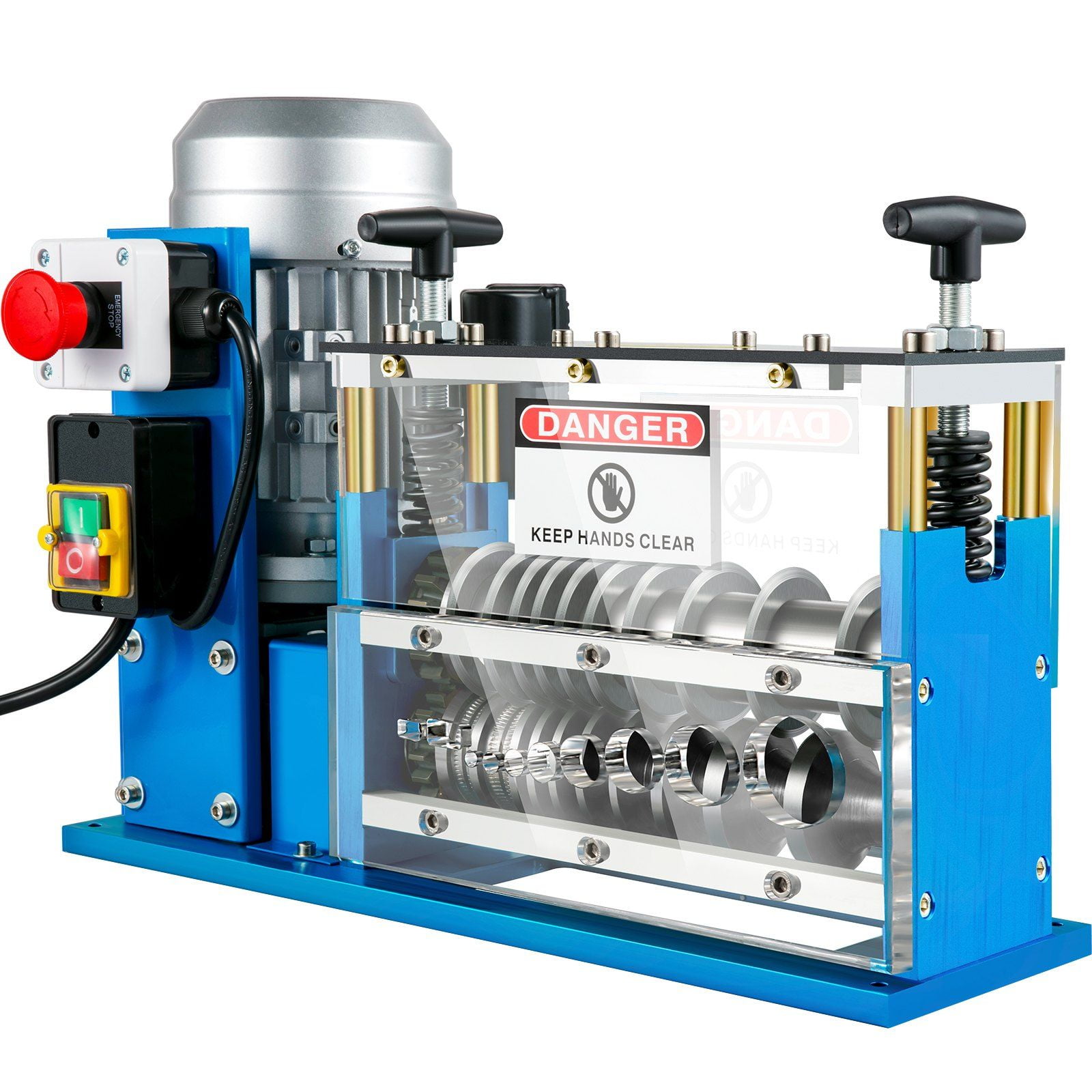 Cable Wire Stripping Machine 0.06 inch -1.5 inch,Portable Powered Wire Stripper Machine 11 Channels 10 Blades,Automatic Wire Stripping Tool 75ft/minute,for Recycling Copper Wire