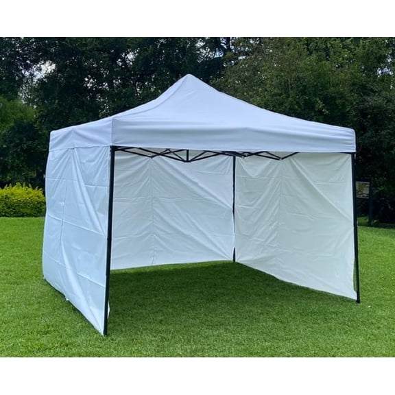 Toldo 3x3 m Blanco con 3 paredes lisas MrToldo 3x3 c/lb