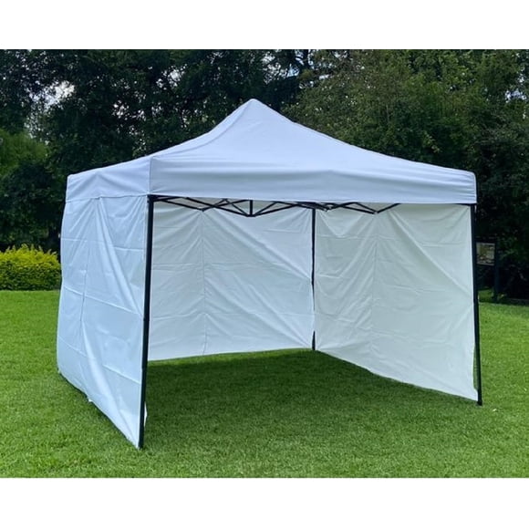 Toldo 3x3 m Blanco con 3 paredes lisas MrToldo 3x3 c/lb