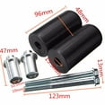 thumbnail image 6 of IMARS 2 Pack Motorcycle 10mm Frame Protector Black Univesal, 6 of 6