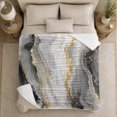 thumbnail image 5 of Abstract Gold Veined Marble Agate Art Sophisticated Elegance, Cozy Friendship Quote Scene, Warm Flannel Blanket for Living Room and Reading Nook, Art Lovers Friendship Gift, Artistic Home Decor, 5 of 9