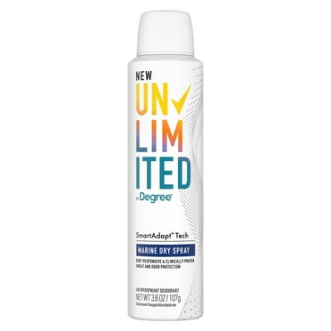 Degree Unlimited Long Lasting Antiperspirant Deodorant Dry Spray, Marine, 3.8 oz