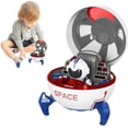 thumbnail image 2 of XFGOU Simulated aircraft Toys and Hobbies Rocketship Toys For Kids DIY Toys For People Capsule Toy With Lights Music And Openable Door Toys For Exploration Game Spacecraft Model Helicopter, 2 of 9