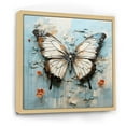 thumbnail image 2 of Designart "Cityscape Butterfly Street Art Highlights I" Animals Butterfly Floater Framed Canvas Prints, 2 of 5