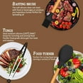 thumbnail image 2 of Kitchen Cooking Utensils Set, 33 pcs Non-stick Silicone Cooking Kitchen Utensils Spatula Set with Holder, Wooden Handle Silicone Kitchen Gadgets Utensil Set (Black), 2 of 7