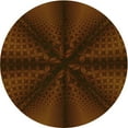 thumbnail image 1 of Ahgly Tapis Rond Lavable en Machine Intérieur Transitionnel Brun Selle, 7 Pieds Rond, 1 of 7