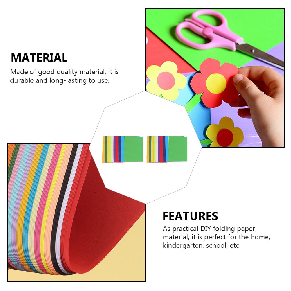 200 Sheets A4 Handmade Origami Handicraft Paper Colored Printer Dual-sided Folding Child