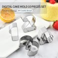 thumbnail image 3 of Molde para pasteles, utensilios de cocina, sellos para galletas, acero inoxidable en forma de número, accesorios interesantes para hornear, Herramientas y accesorios para hornear Talla grande Billuyoard HA077544-02, 3 of 6
