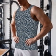 thumbnail image 5 of Pofeuu Small White Flowers Print Men's Workout Tank Tops Sleeveless Muscle Gym Shirt Quick Dry-XX-Large, 5 of 7