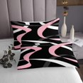 thumbnail image 3 of Erosebridal Geometric Stripe Coverlet Set King,Abstract Artwork Bedding Set,Geometry Lines Decor,Breathable,3 Pieces, 3 of 5