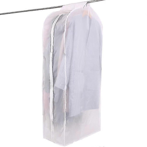 Clothes Hanger Clothes Pockets Breathable in Wall Cabinets, 43.31 Inch Clear Wardrobe Clothes Storage Protector Dust Hanging Bag with F