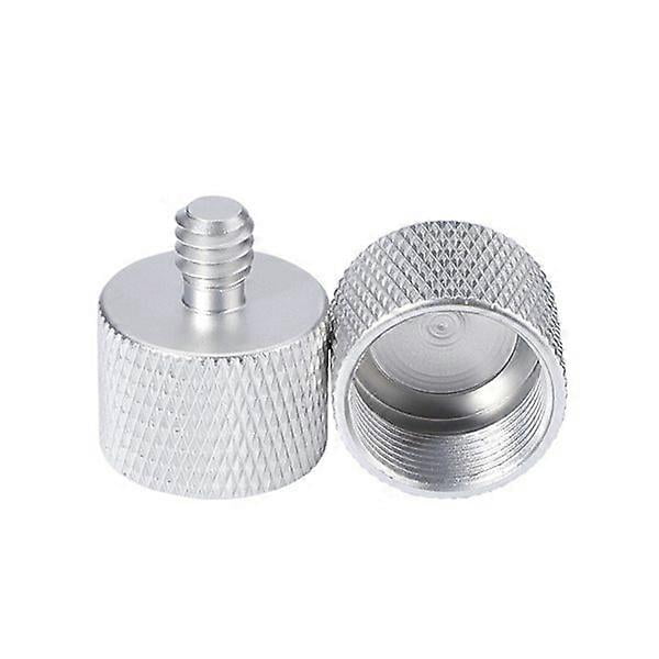2pcs microphone stand adapter 5/8 inch-27 female to 1/4 inch male for camera monitor Tripod Thread Adapter