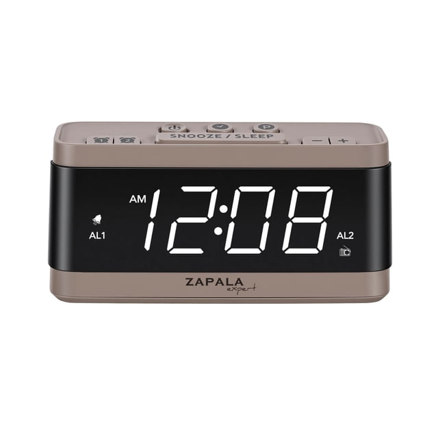 Radio despertador ZAPALA expert con doble alarma y carga USB