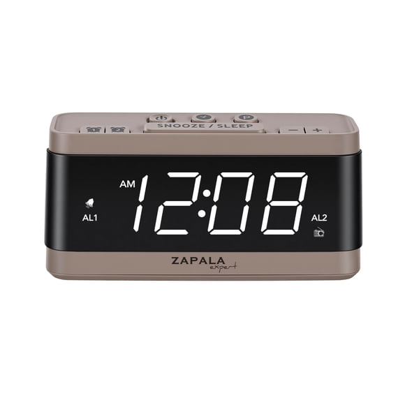 Radio despertador ZAPALA expert con doble alarma y carga USB