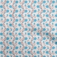 thumbnail image 1 of oneOone Cotton Flex Blue Fabric Asian Block Craft Projects Decor Fabric Printed By The Yard 40 Inch Wide, 1 of 4