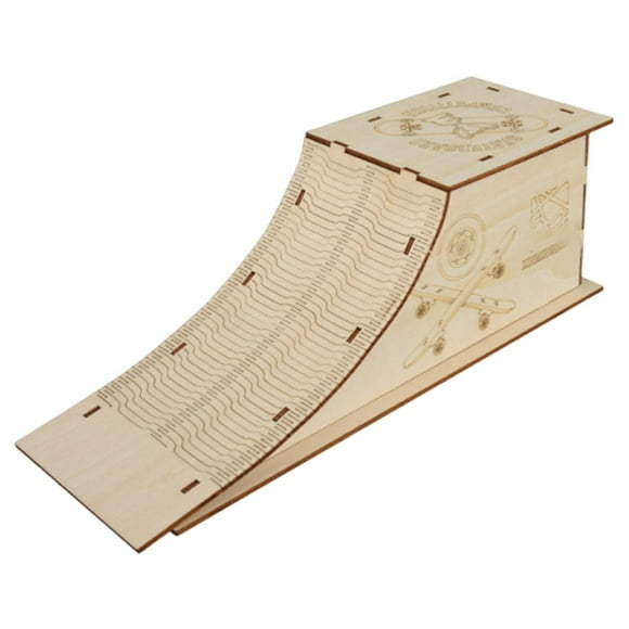 Yinanstore Finger Skateboard Ramp Set Skate Park Kit Skate Training Realistic Portable Early Educational Kids Toy Wood Boys Adults Girls Slope