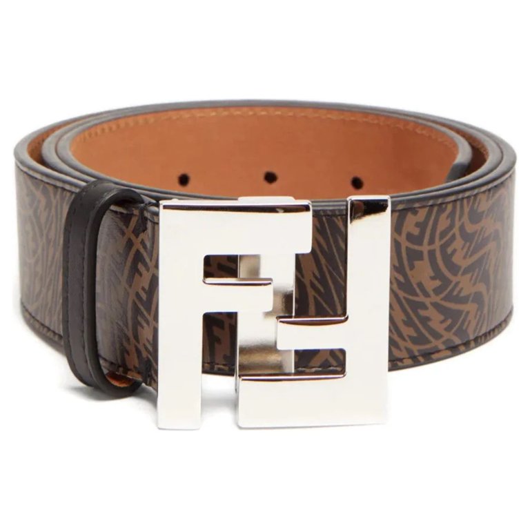FENDI ベルト 110/125 FENDI Fendi Leather Belt Black SLV 110 125 Men's | eBay