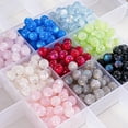 thumbnail image 2 of Nvzi 100Pcs Dark Green resin glitter beads, 0.47-inch diameter glitter resin beads, large hole beads for ropes, bracelets, and DIY jewelry making items for holiday crafts projects, 2 of 2