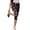 Multicolor #038, variant on Women Y3k Side Split Capri Pants Polka Dots Low Rise Fitted Cropped Leggings Casual Stretchy Dressy Capris Going Out, L