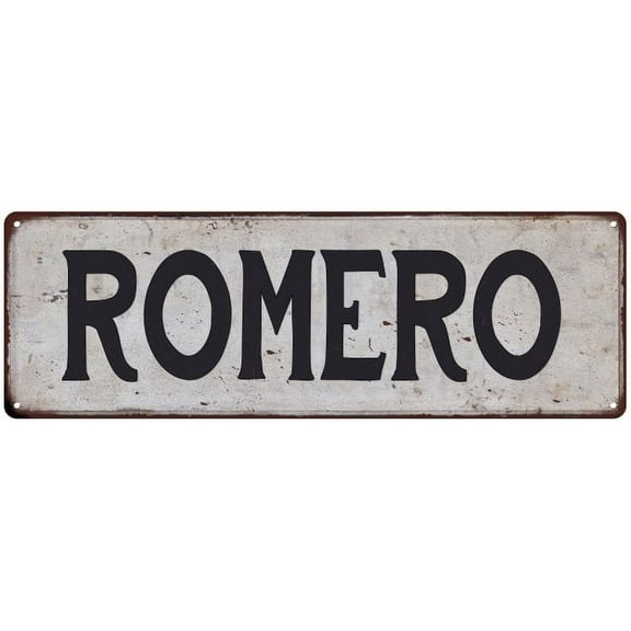 ROMERO Vintage Look Gift Rustic Chic Metal Sign 6x18 206180036407