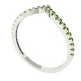 thumbnail image 2 of 0.1725 ctw Wedding Band for Women - 14K White Gold Natural Peridot Stackable Eternity Ring, 2 of 6