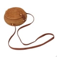 thumbnail image 2 of Bolso de Mimbre Redondo Tejido a Mano Bolso de Hombro Tejido Estilo Playa Tropical 20 Cm de Diámetro Respetuoso con el Medio Ambiente Ligero con Correa Ajustable ANGGREK Otros, 2 of 8