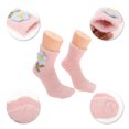 thumbnail image 3 of Unique Bargains 1 Pair Women's Comfortable Floral Sleep Cozy Socks Pink 93% Polyester 7% Spandex, 3 of 5