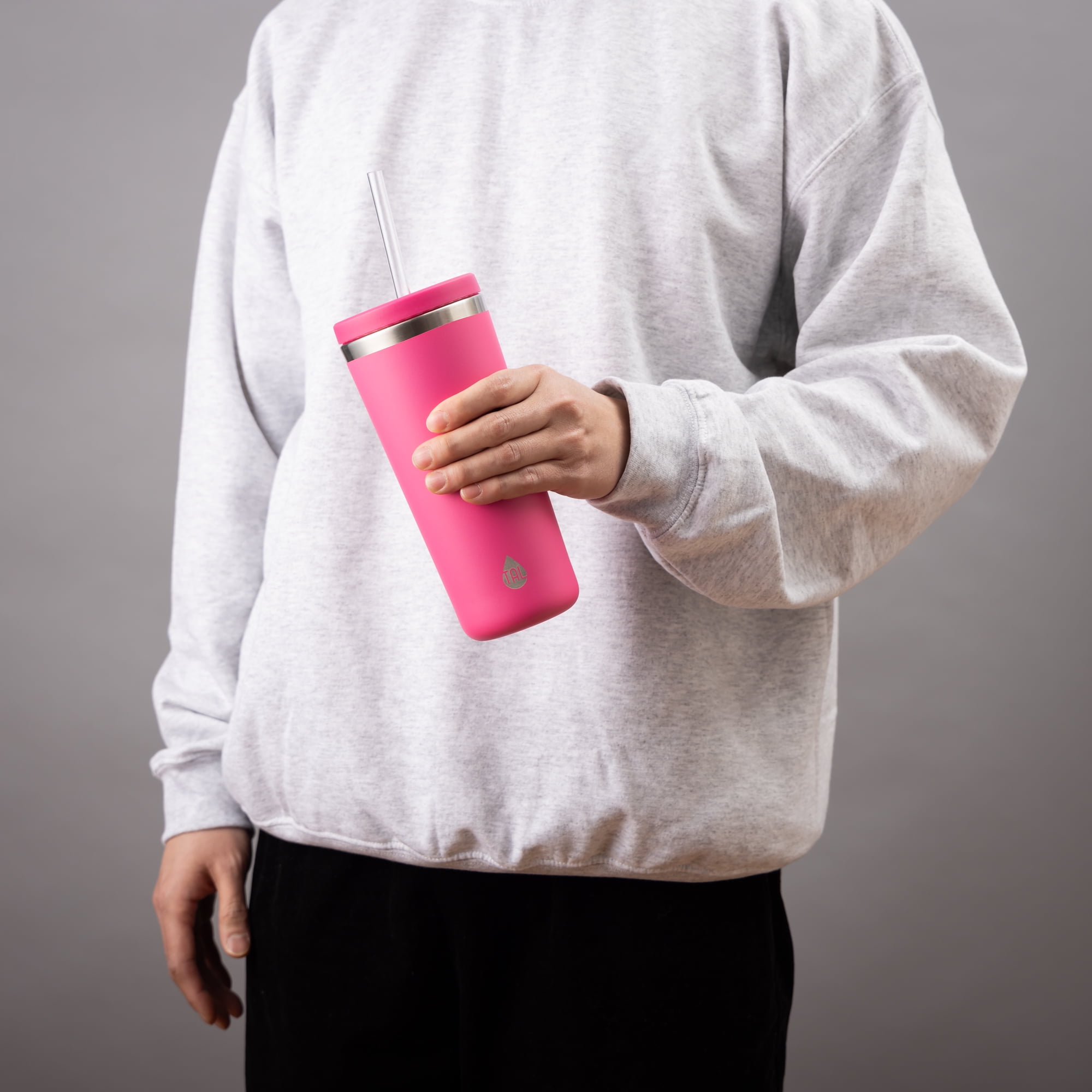 TAL Stainless Steel Ranger Tumbler with Straw 24oz, Pink