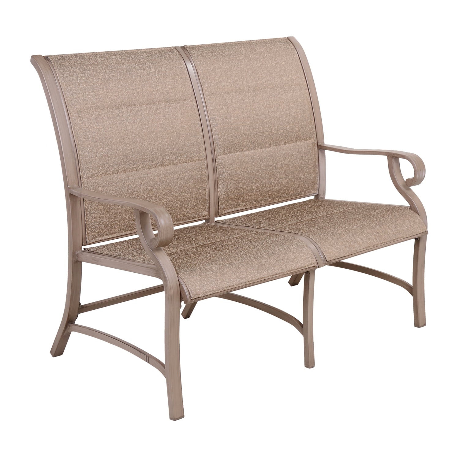 Metal Patio Chair, Outdoor Loveseat with Armrest for Lawn, Garden